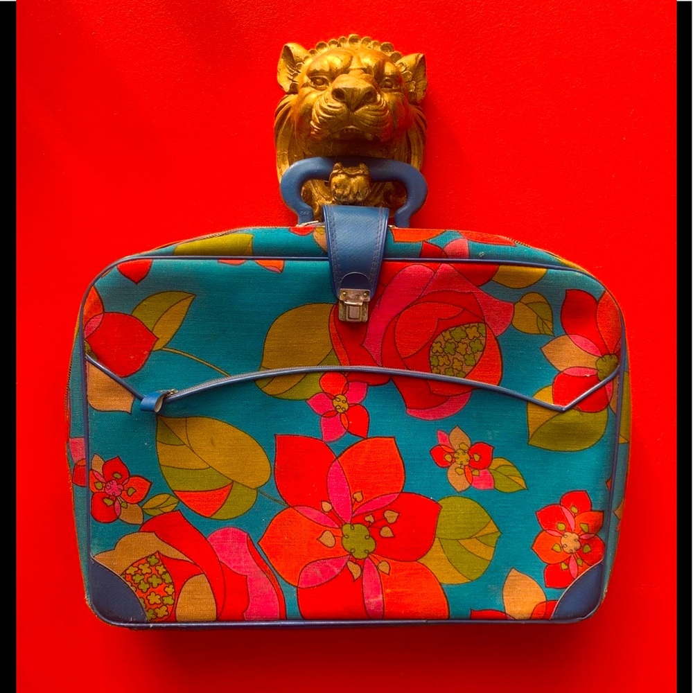 K. Gimbel floral suitcase